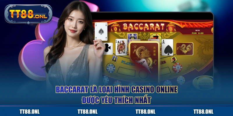 Baccarat là loại hình casino online được yêu thích nhất